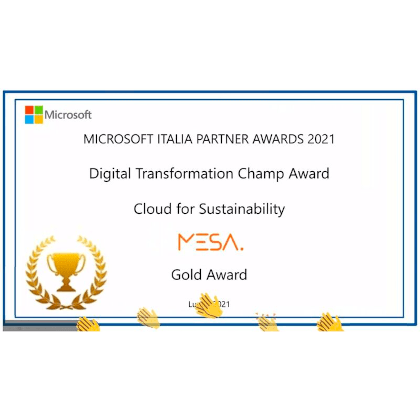 IMPACT premiata da Microsoft al Digital Transformation Champ Awar, Cloud for Sustainability 2021