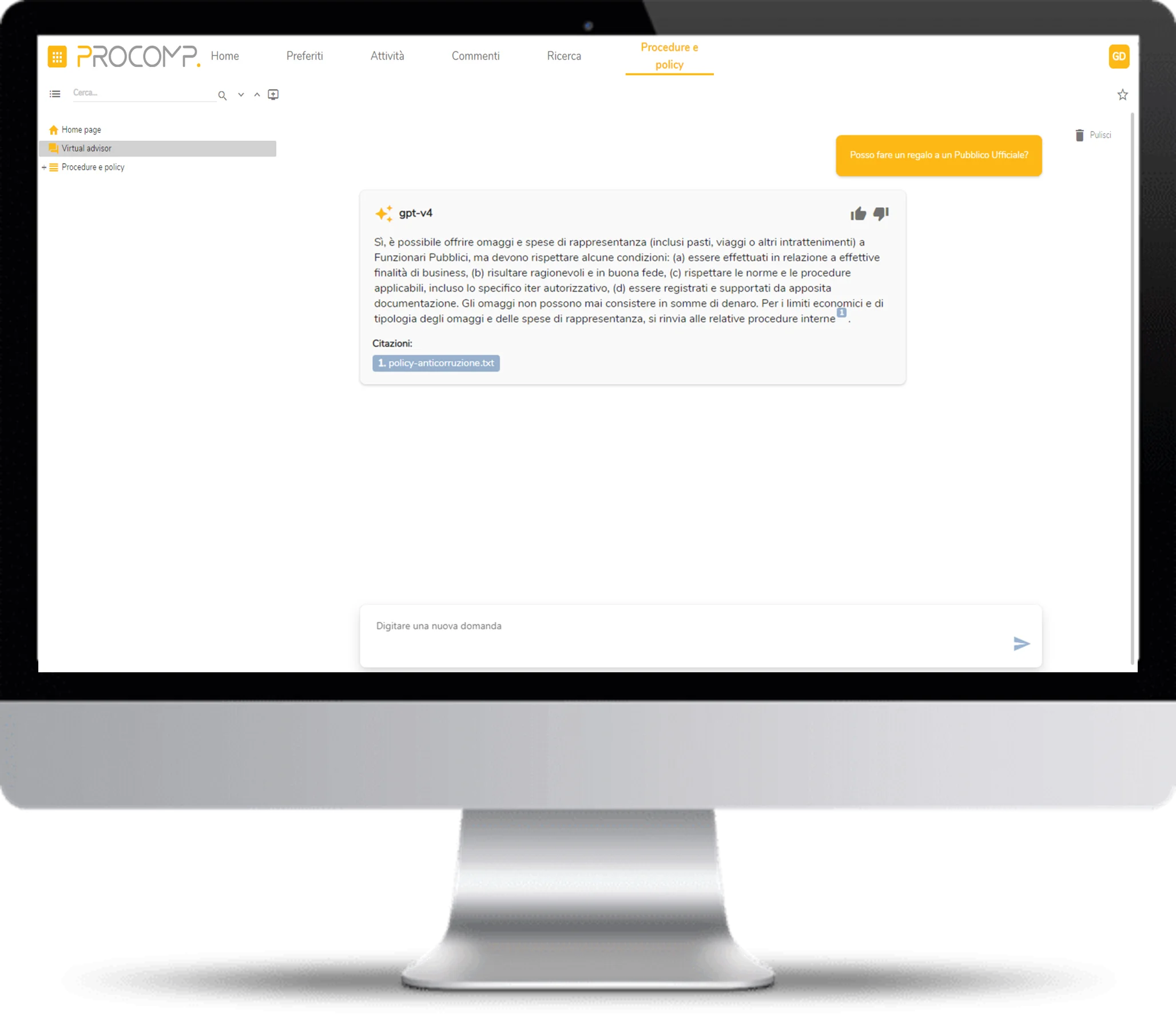PROCOMP - Solution Policy Management, the Virtual Assistant